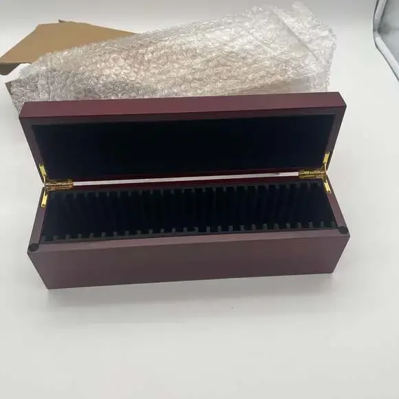 Guardhouse Wood Coin Display Box for 25 Certified Coin Slabs - Mahogany Finish